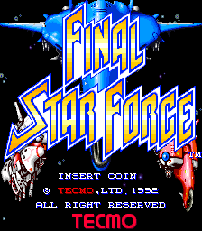 Final Star Force (US) Title Screen